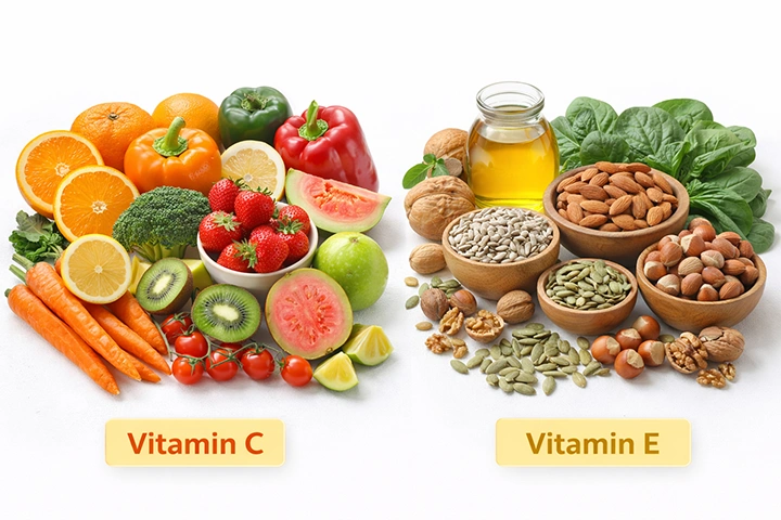 อาหารวิตามินซีและอีสูง